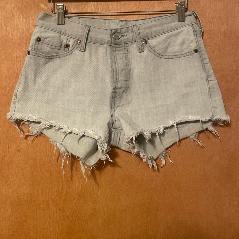 Levi's 501 Cutoff Jean Shorts Gray 27